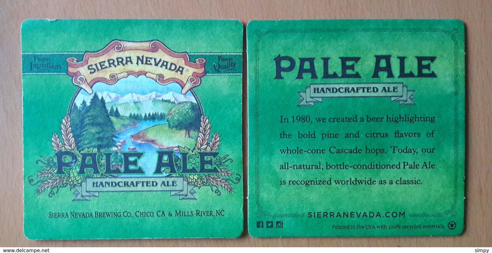 Pale Ale BEER COASTER  Sierra Nevada - Sous-bocks