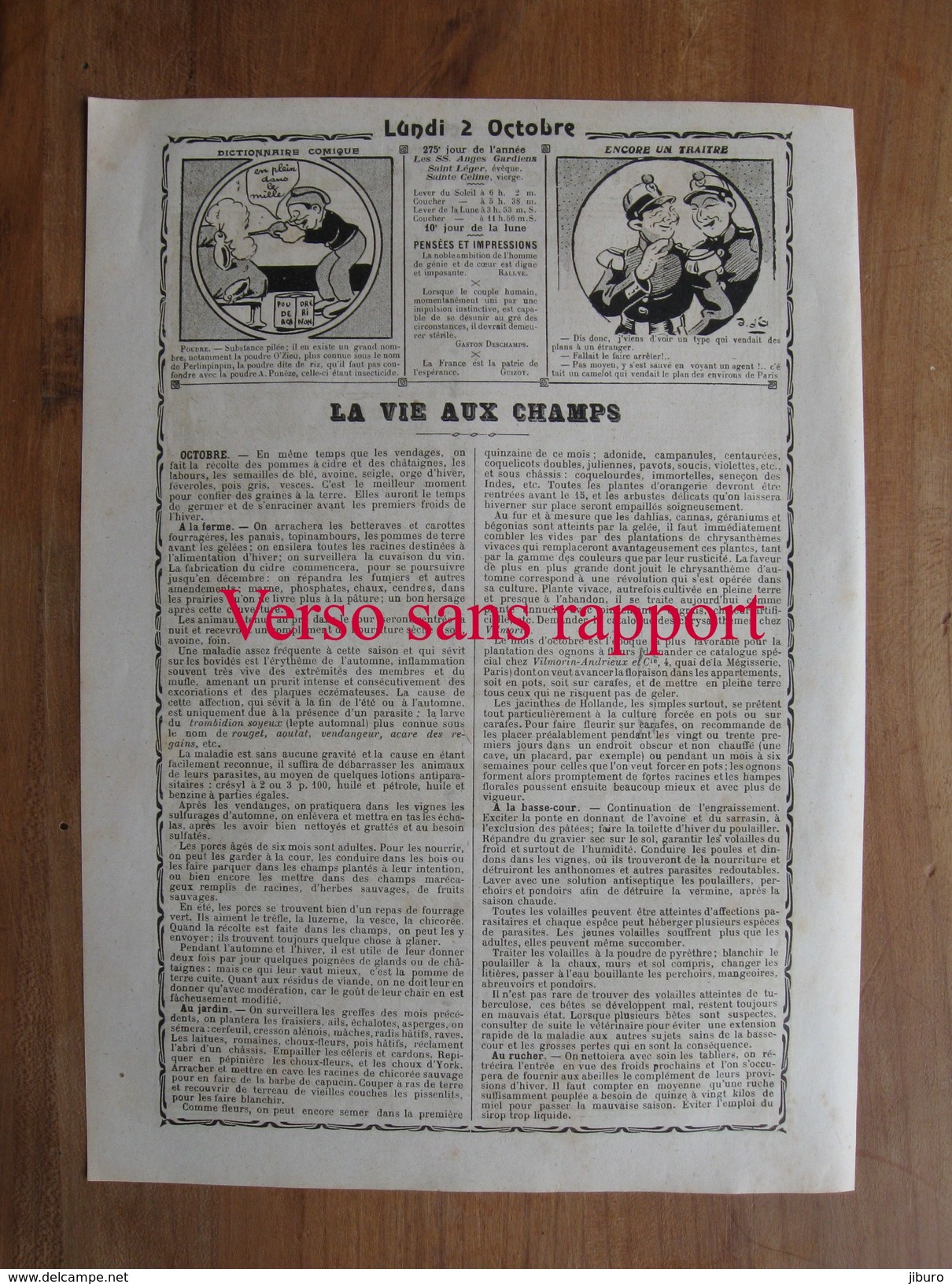 Page Presse 1911 -  Fable De Jean Gay (portrait) Le Sanglier Et Le Bélier / Les Grands Fabulistes 213CH1 - Non Classés