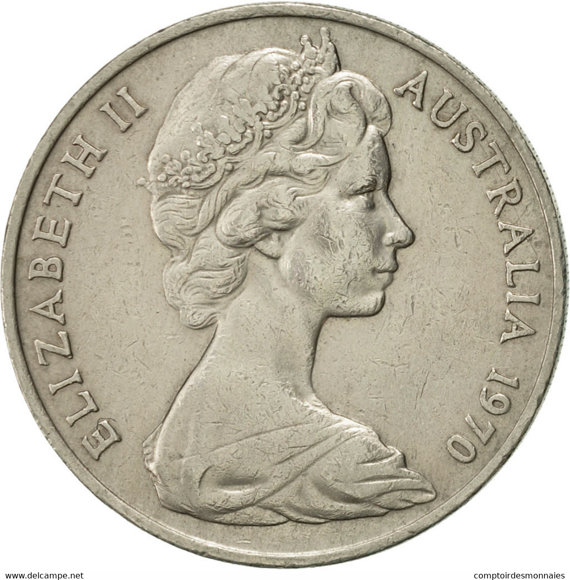 Monnaie, Australie, Elizabeth II, 20 Cents, 1970, TTB+, Copper-nickel, KM:66 - 20 Cents