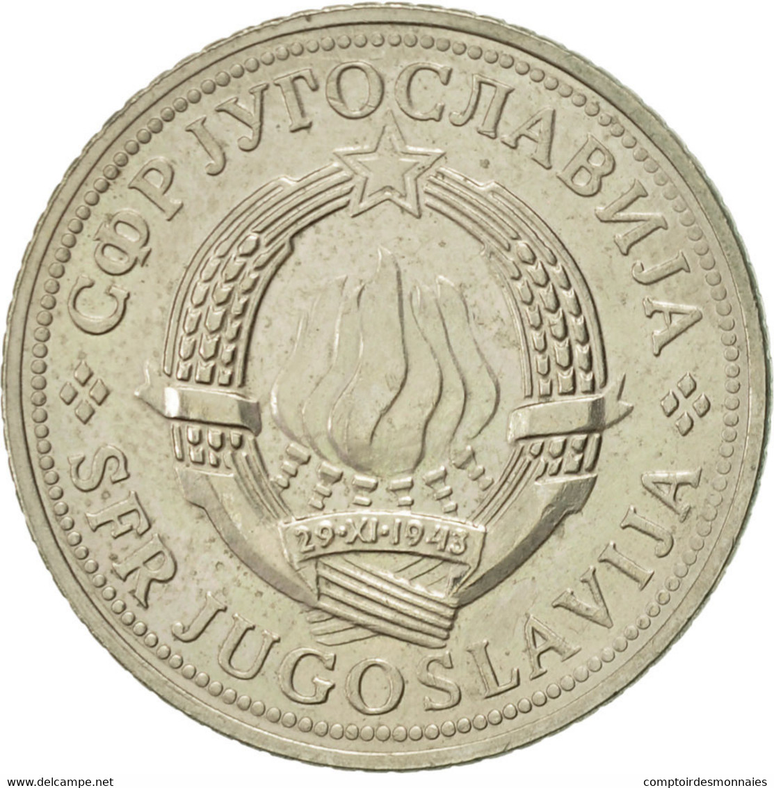 Monnaie, Yougoslavie, 2 Dinara, 1980, SUP, Copper-Nickel-Zinc, KM:57 - Joegoslavië