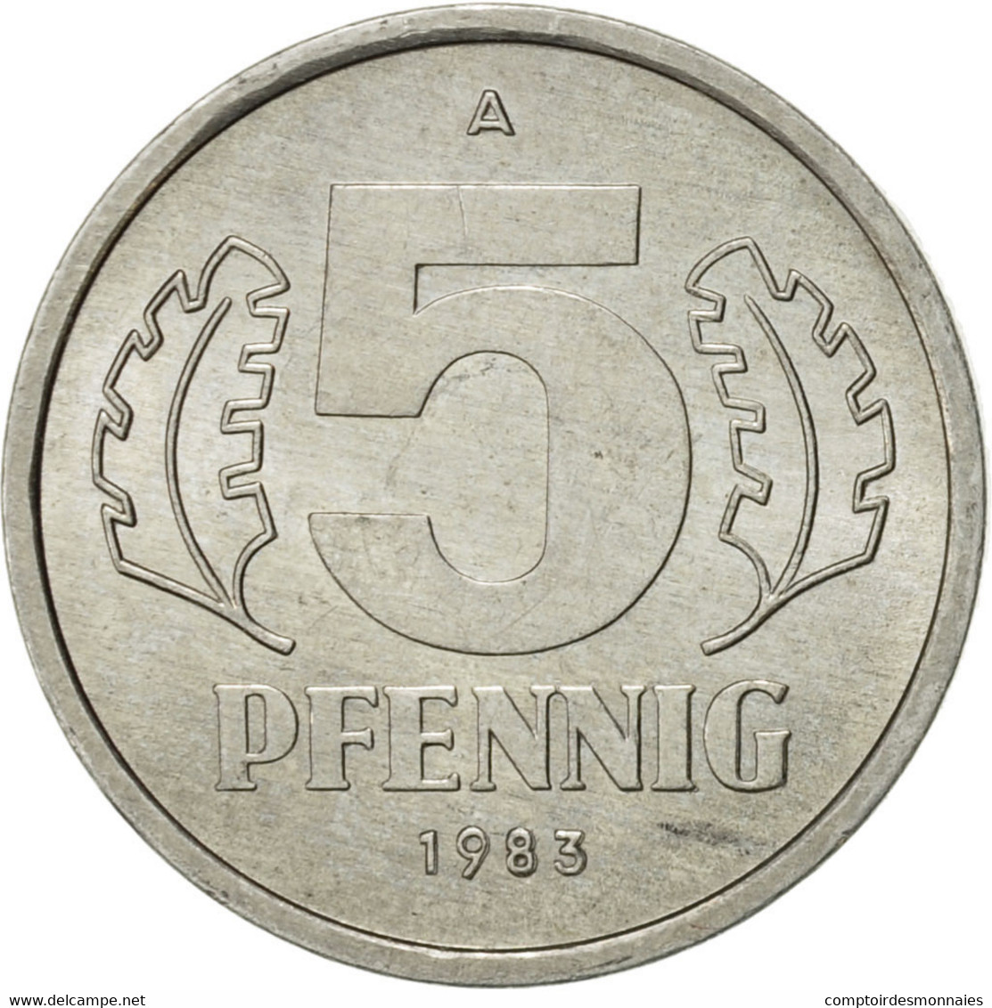 Monnaie, GERMAN-DEMOCRATIC REPUBLIC, 5 Pfennig, 1983, Berlin, SUP, Aluminium - 5 Pfennig