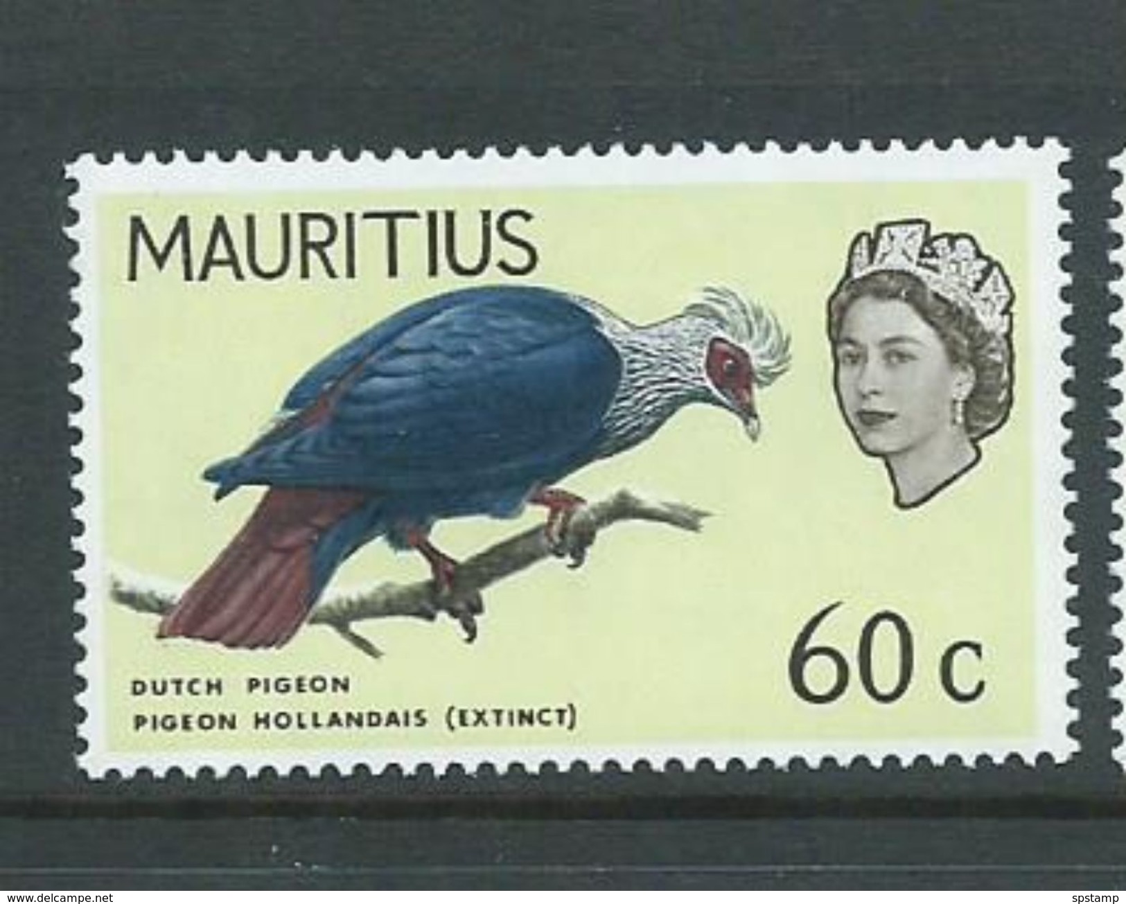 Mauritius 1965 60c Bird Definitive Inverted Watermark MNH - Mauritius (1968-...)