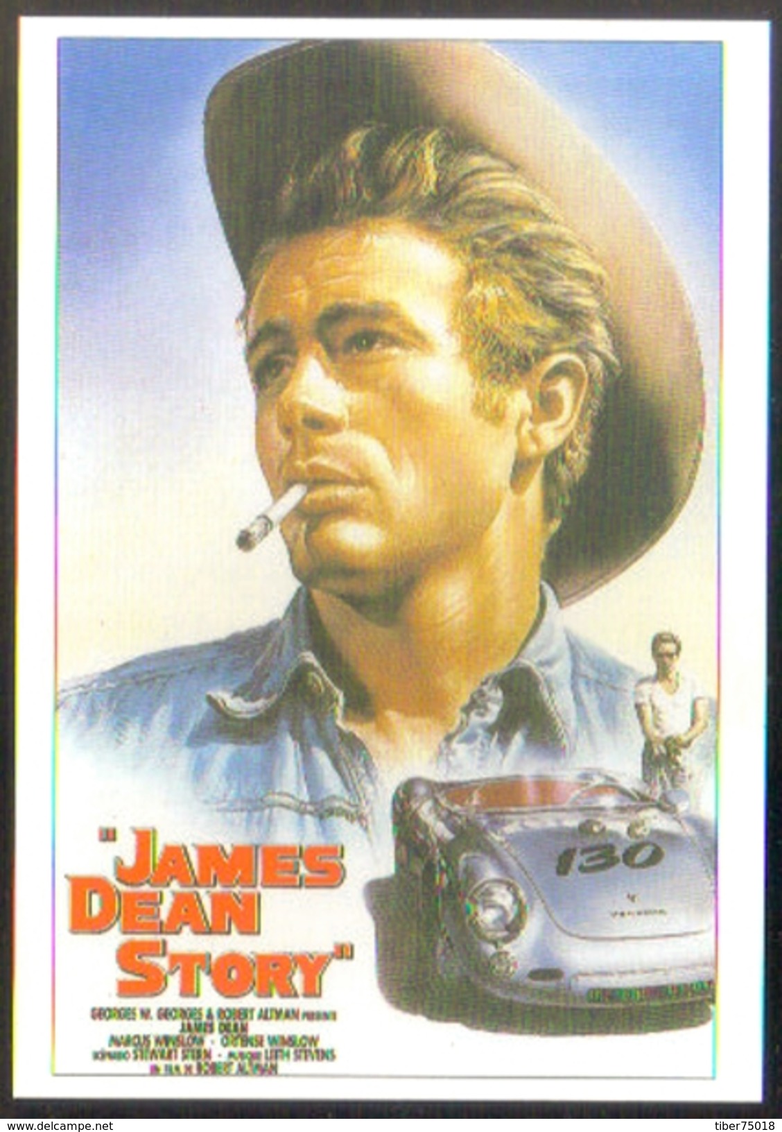 Carte Postale (cinéma Affiche Film) "James Dean Story" (Porsche 550) - Affiches Sur Carte