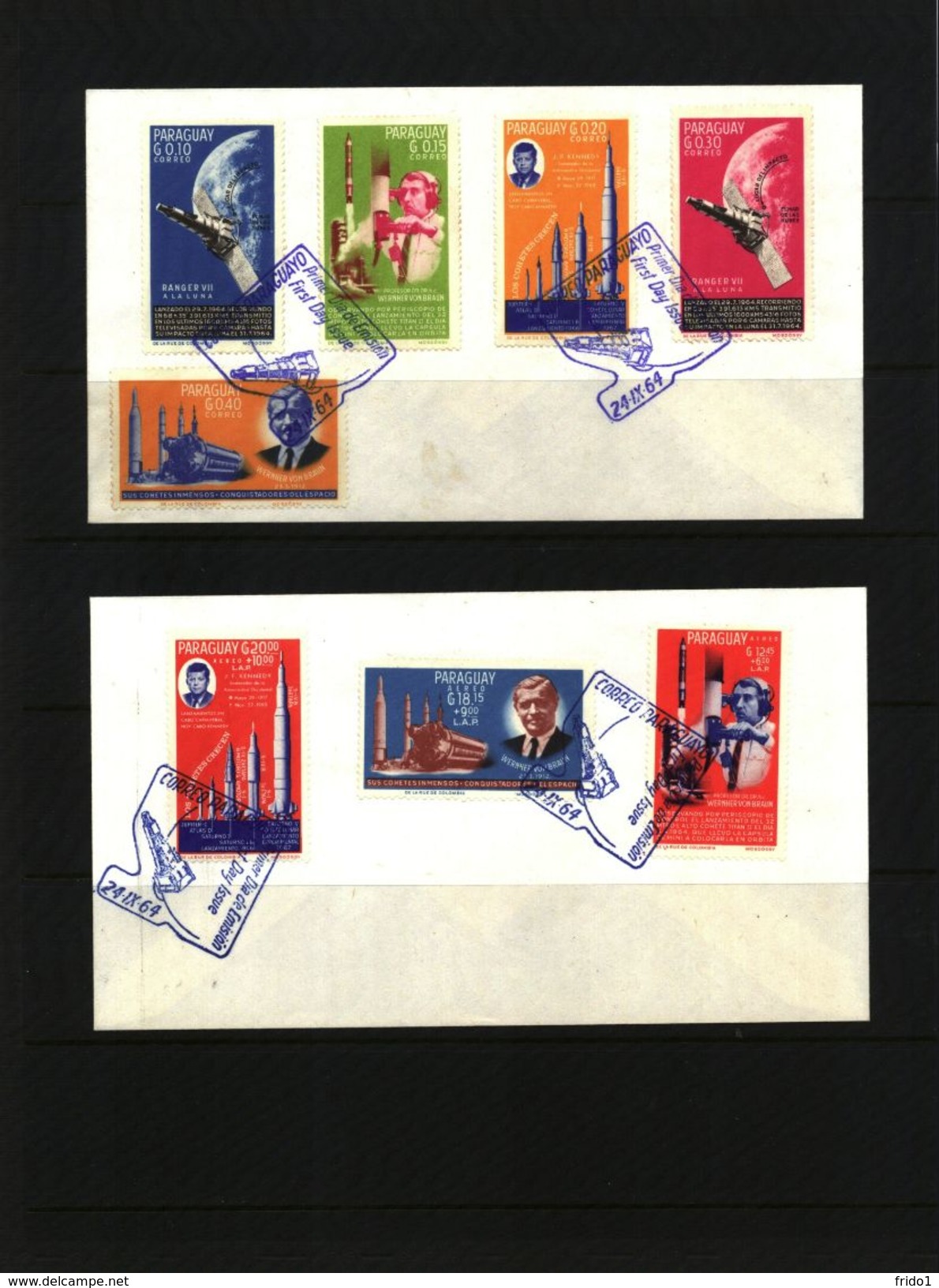 Paraguay Interesting Space / Raumfahrt  Perforated Set FDC - Sud America