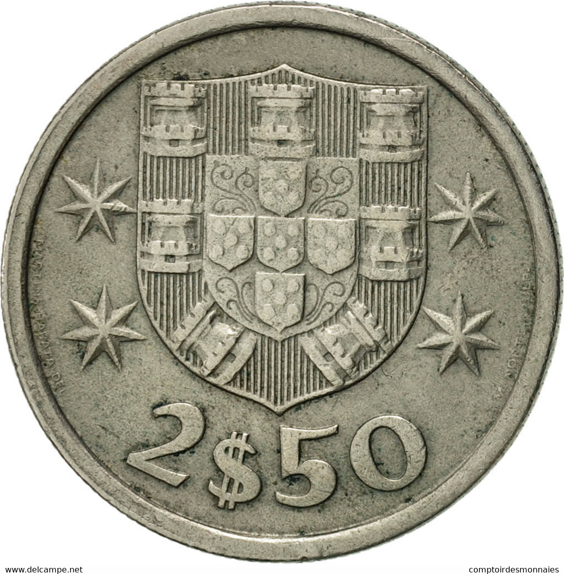 Monnaie, Portugal, 2-1/2 Escudos, 1973, TTB+, Copper-nickel, KM:590 - Portugal