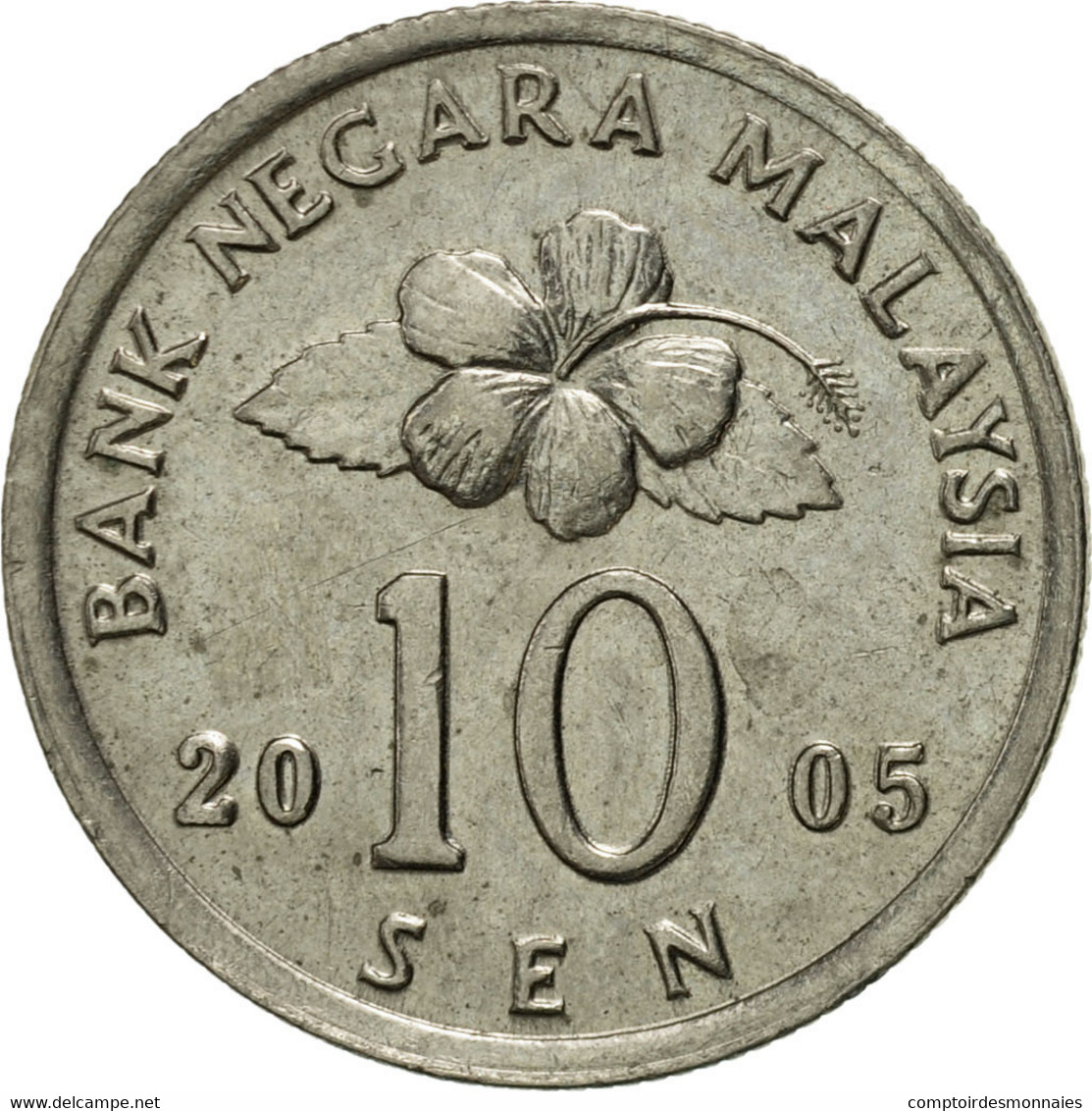 Monnaie, Malaysie, 10 Sen, 2005, TTB+, Copper-nickel, KM:51 - Malaysie