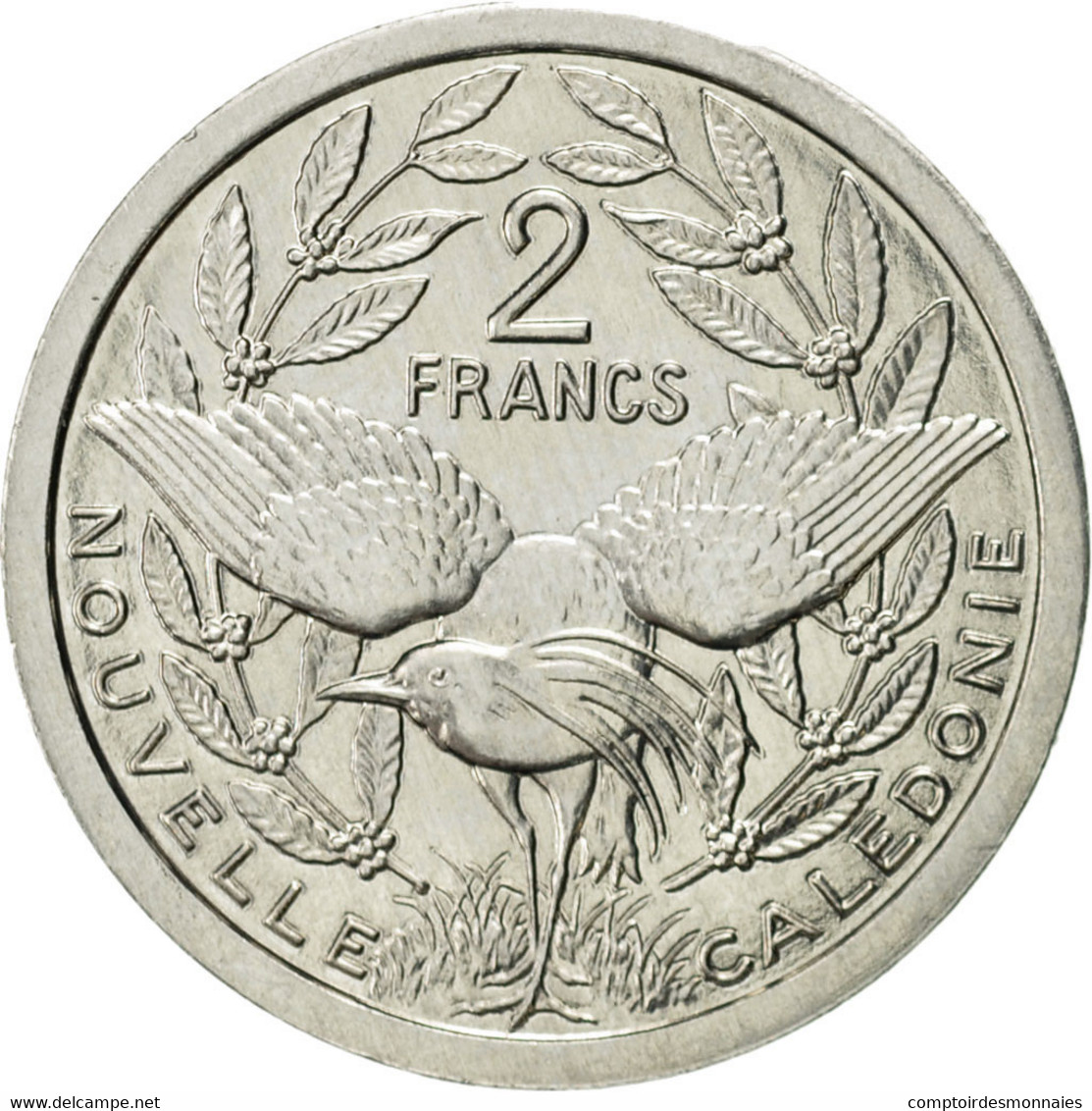 Monnaie, Nouvelle-Calédonie, 2 Francs, 1990, Paris, SUP, Aluminium, KM:14 - Nieuw-Caledonië