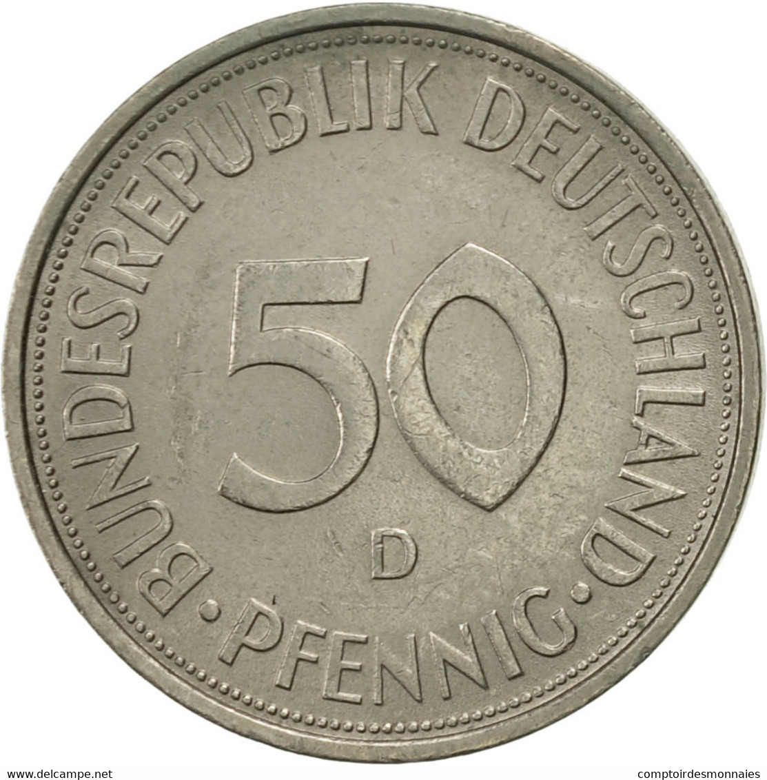 Monnaie, République Fédérale Allemande, 50 Pfennig, 1972, Munich, TTB - 50 Pfennig