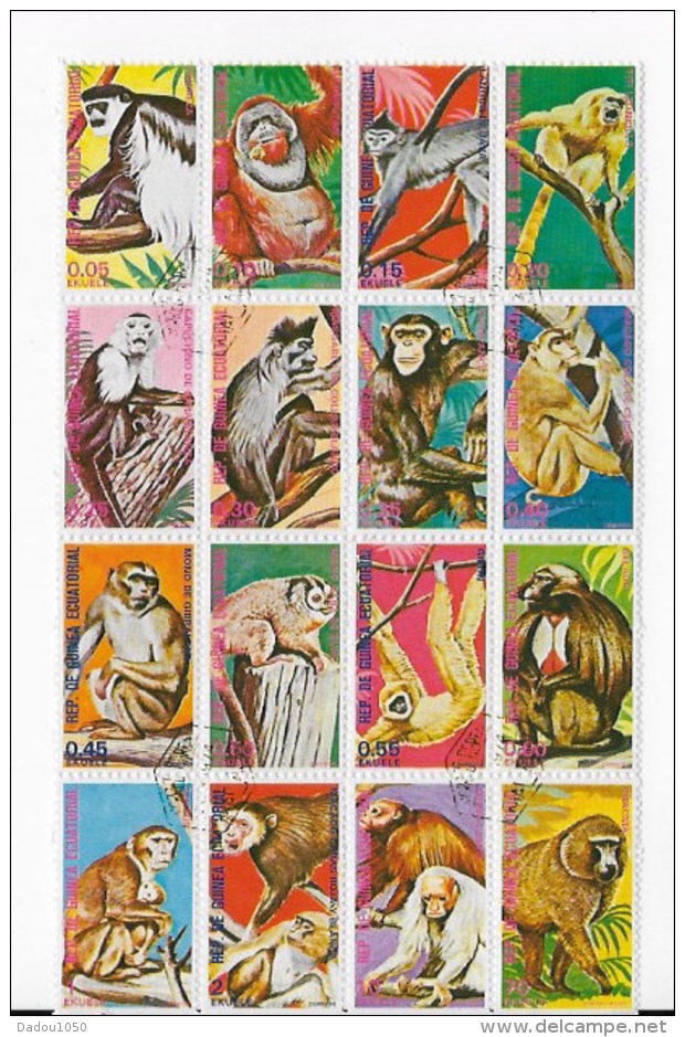 Groupe 16 Timbres Guinée Equatoriale - Äquatorial-Guinea