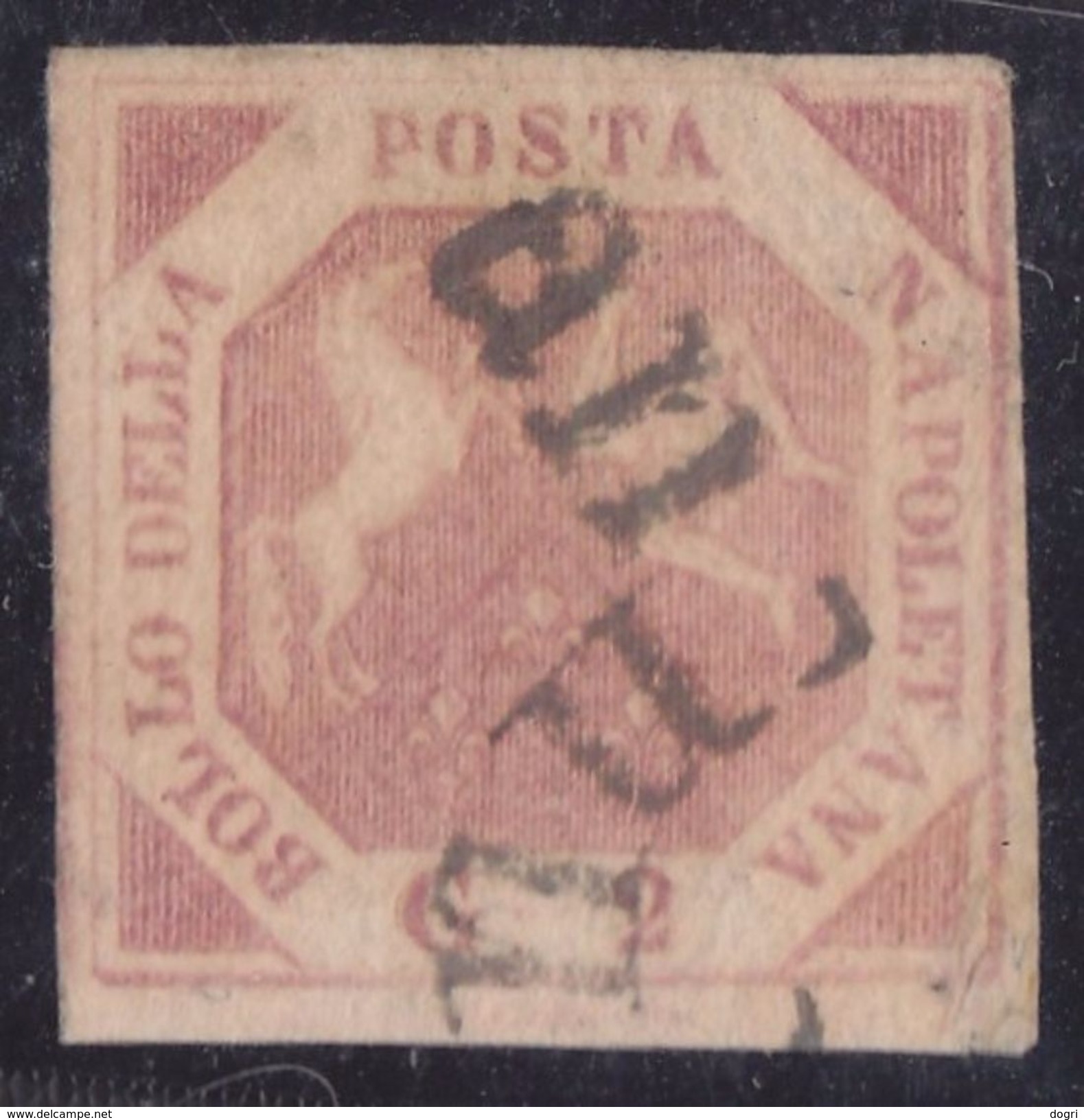 NAPOLI 1858 - 2 Gr. Rosa Carminio Sass. N. 7c (lll Tavola) - Nápoles