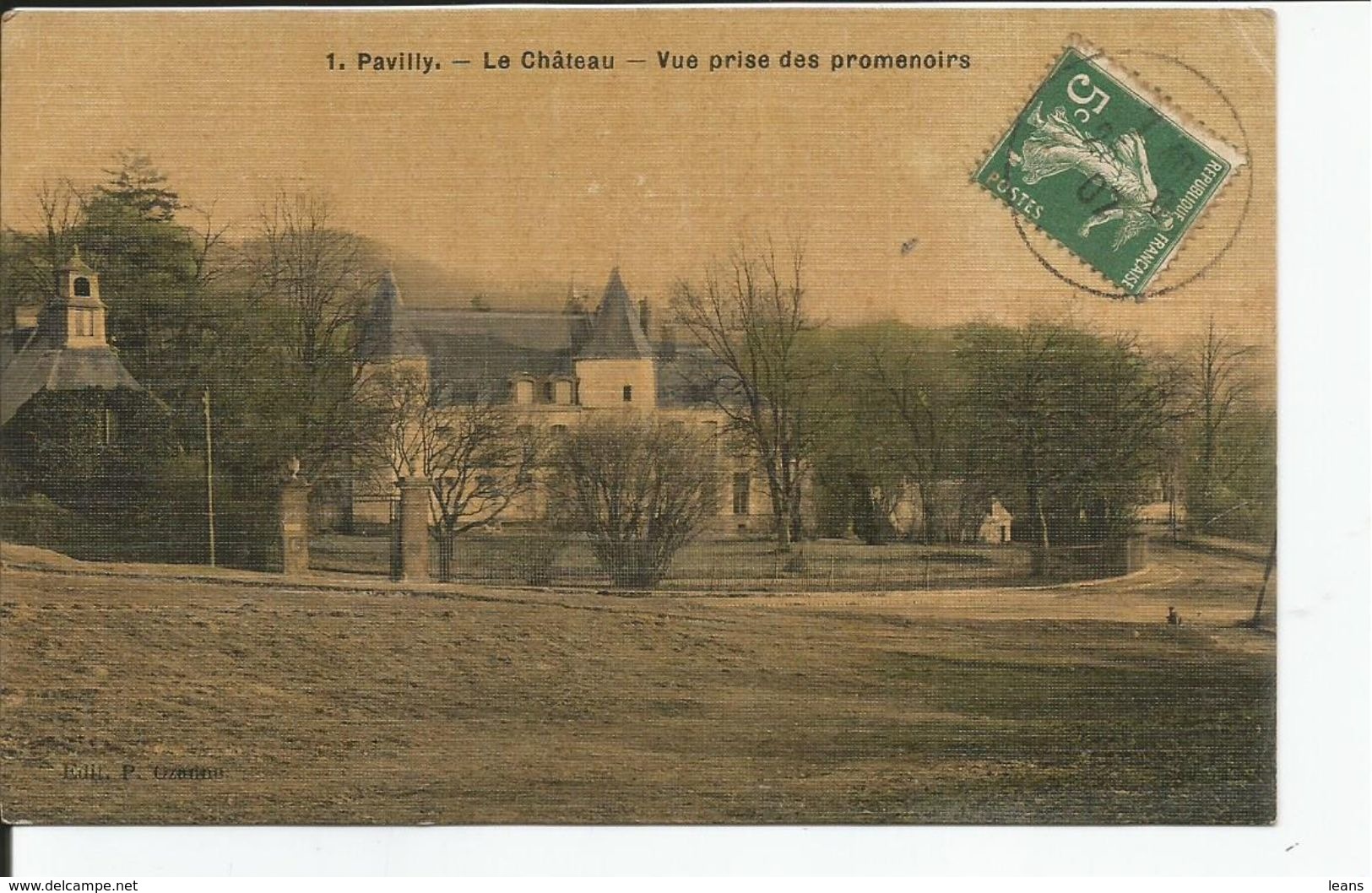 PAVILLY   Le Chateau ,vue Prise Des Promenoires ,couleur Glacée Vernis  Ed: Ozanne - Pavilly