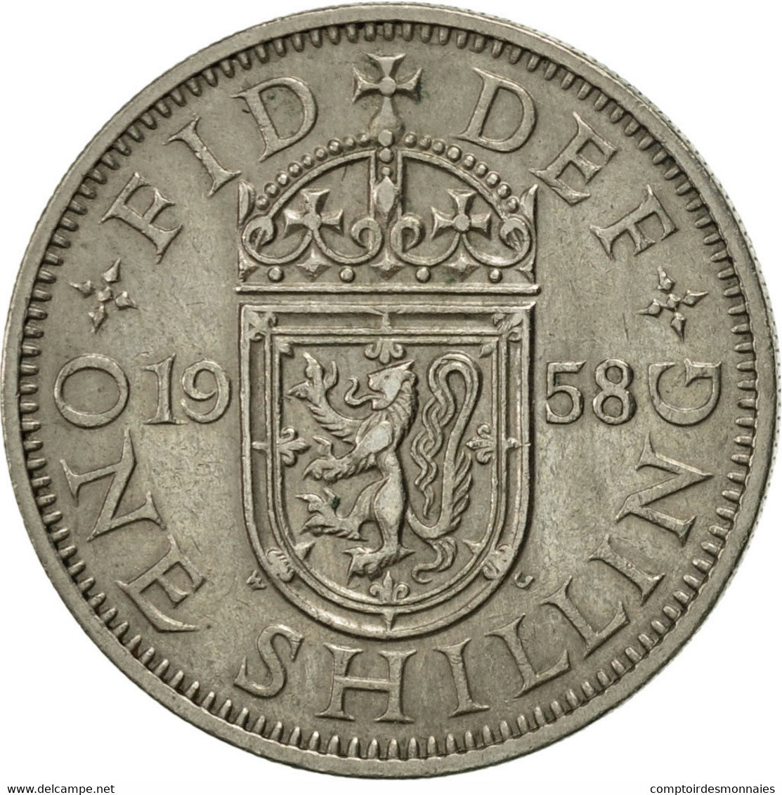 Monnaie, Grande-Bretagne, Elizabeth II, Shilling, 1958, TTB, Copper-nickel - I. 1 Shilling