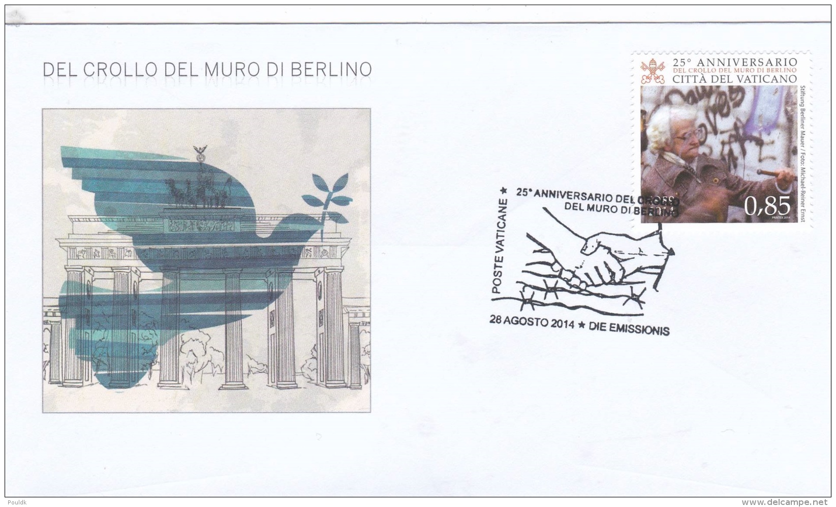 Vatican FDC 2014 Berlin Wall (DD5-4) - FDC