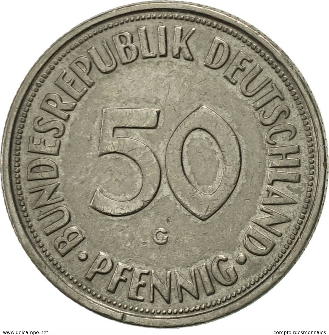 Monnaie, République Fédérale Allemande, 50 Pfennig, 1950, Karlsruhe, TTB - 50 Pfennig