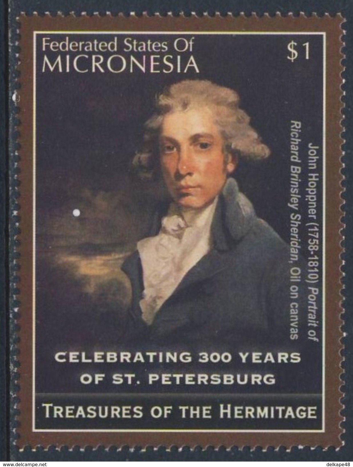 Micronesia 2004 Mi 1509 ** "Portrait Of Richard Brinsley Sheridan" By John Hoppner / Gemälde - Hermitage - Andere & Zonder Classificatie