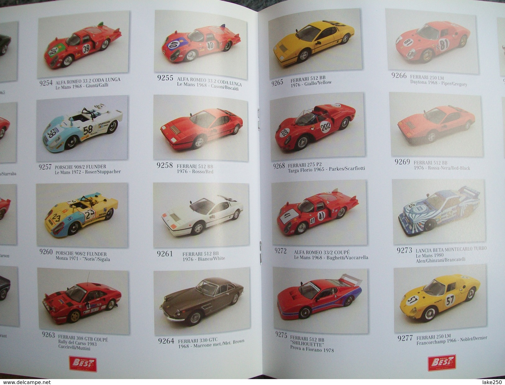 CATALOGO N°12  BEST  MODEL  AUTOMODELLI  FERRARI  Scala 1/43 - Italy