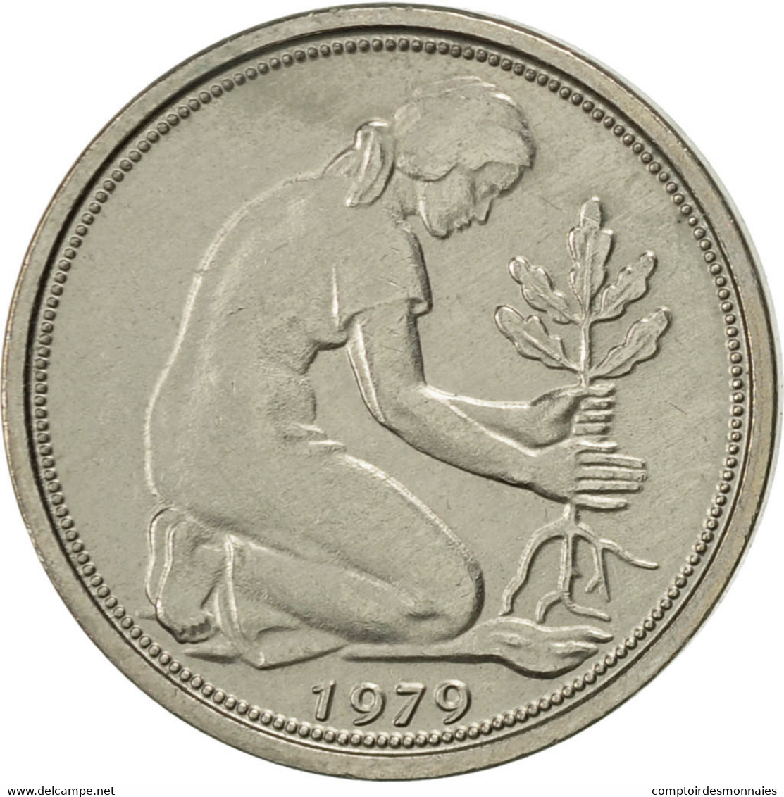 Monnaie, République Fédérale Allemande, 50 Pfennig, 1979, Karlsruhe, SUP - 50 Pfennig