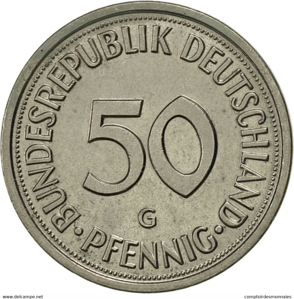 Monnaie, République Fédérale Allemande, 50 Pfennig, 1979, Karlsruhe, SUP - 50 Pfennig