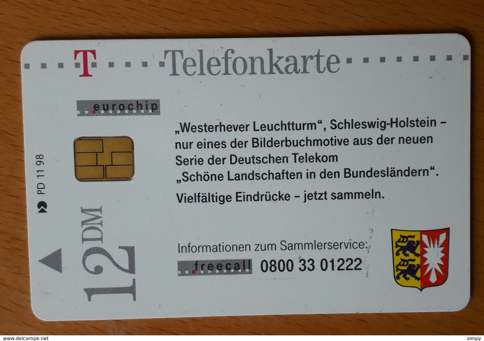 Germany Phonecard With Chip Lighthouses Westerhever Leuchtturm - Phares
