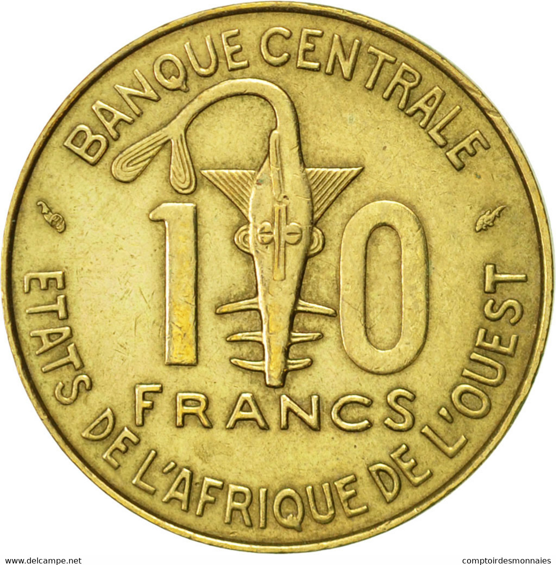 Monnaie, West African States, 10 Francs, 1982, Paris, TTB, Aluminum-Bronze - Elfenbeinküste