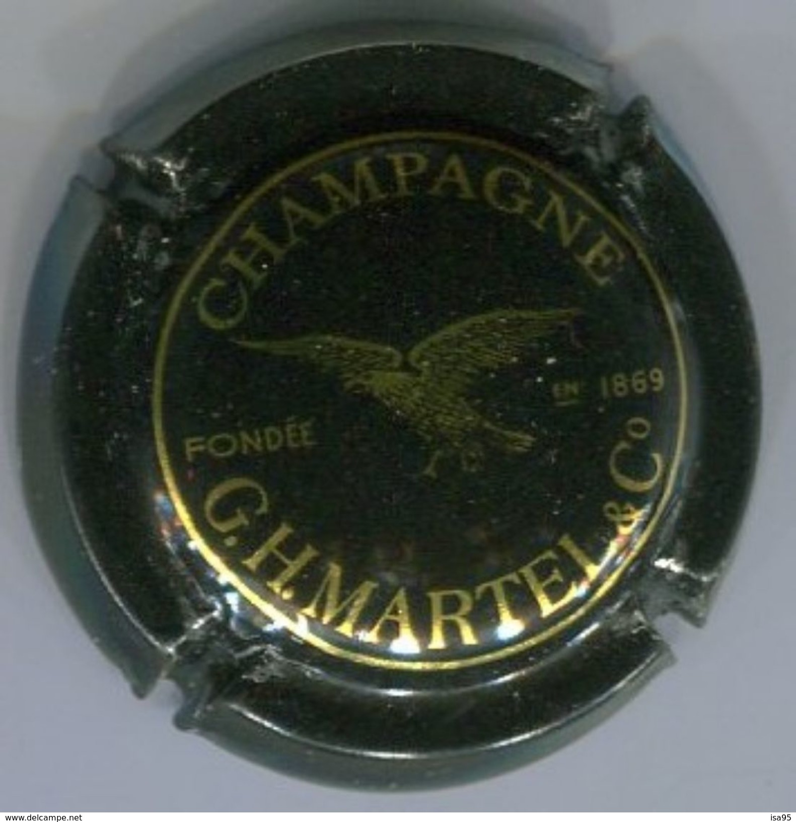 CAPSULE-CHAMPAGNE MARTEL GH N°26 Noir & Or - Martel GH