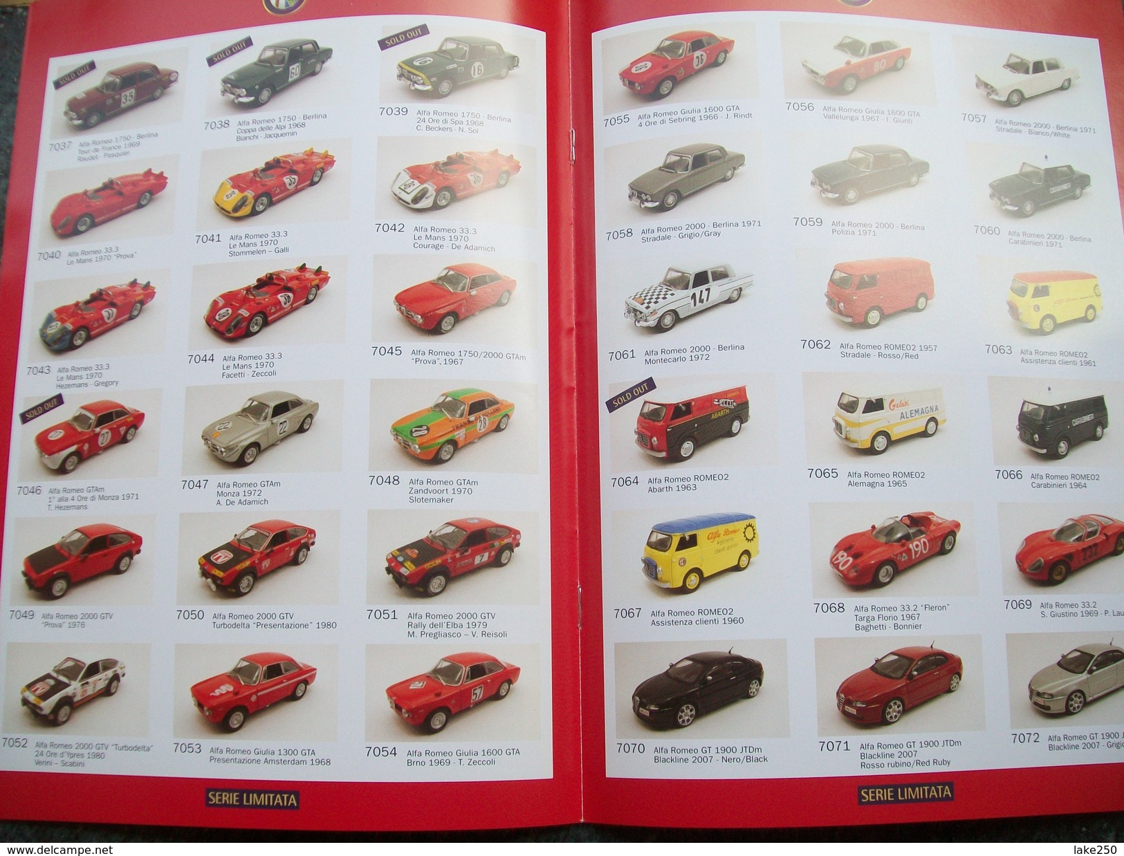 CATALOGO  N°2   M4  AUTOMODELLI  In Scala 1/43  ALFA  ROMEO. Scala 1/43 - Italia