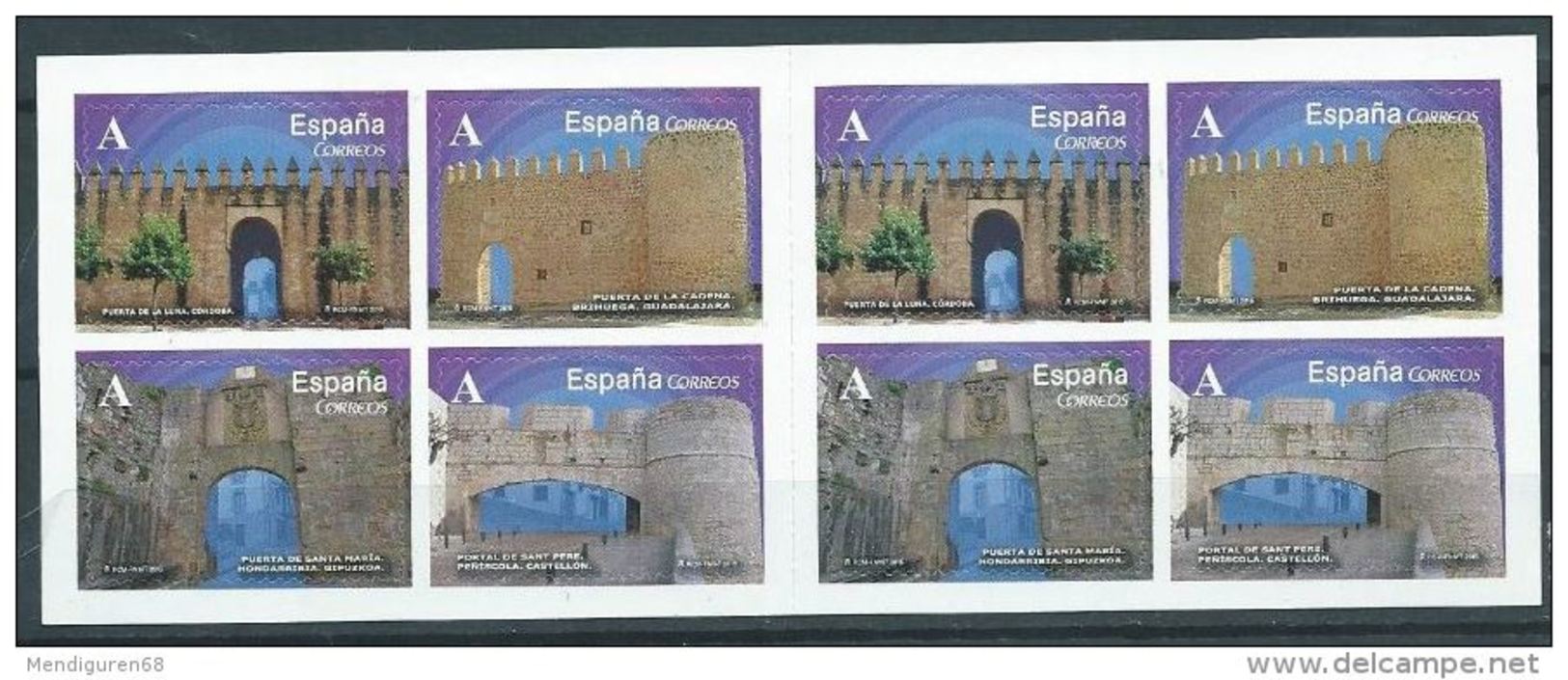 SPANIEN ESPAÑA SPAIN 2015 CARNET ARCHS & DOORS 8V. MNH  ED C4924-27 YT C4636-39 MI C4931-34 - Ungebraucht