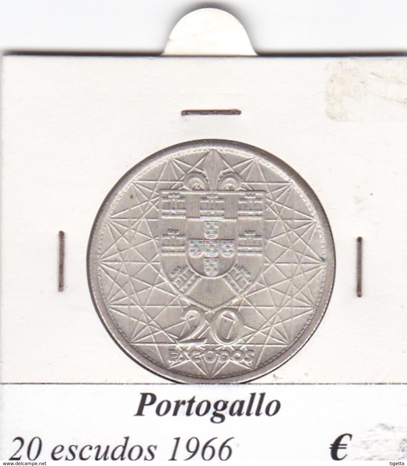 PORTOGALLO   20 ESCUDOS   ANNO 1966  COME DA FOTO - Portogallo