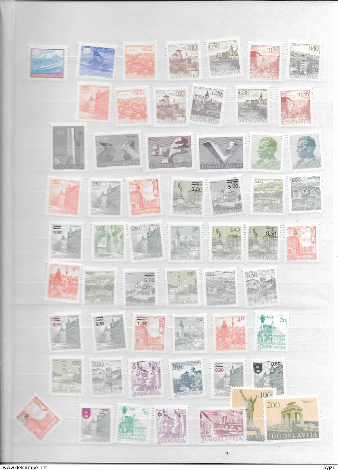 Yugoslavia Definitives MNH (5 Scans) - Collections (sans Albums)