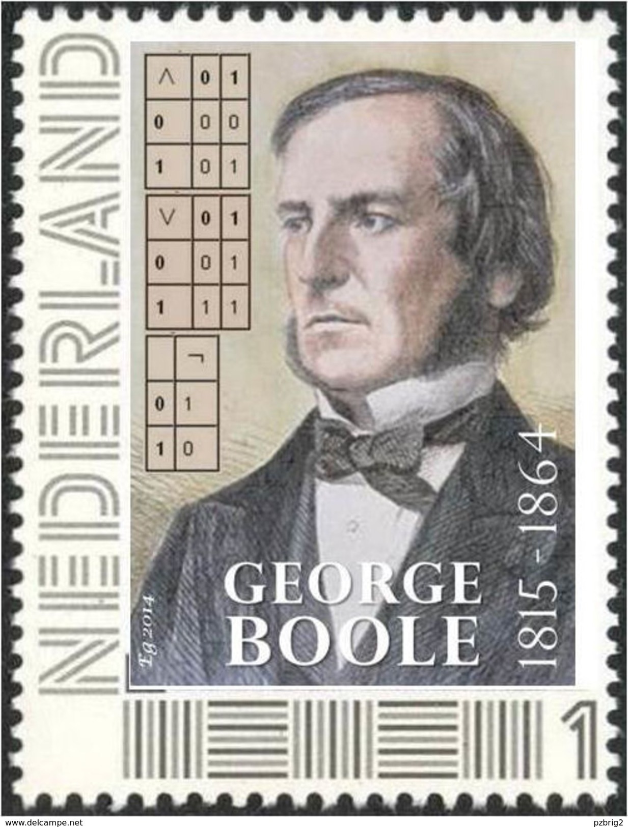 BOOLE, G. - English Mathematician - Boolean Algebra, Mathematics - Individual Stamp - Other & Unclassified