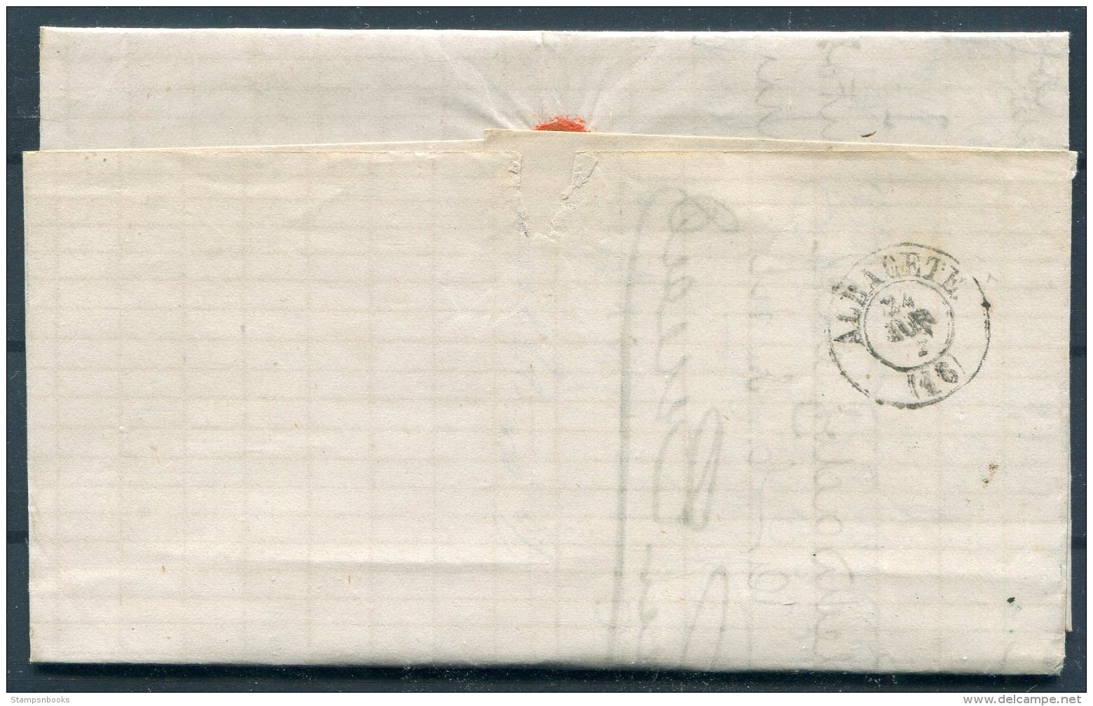 1872 Spain Hellin Entire - Albacete - Storia Postale