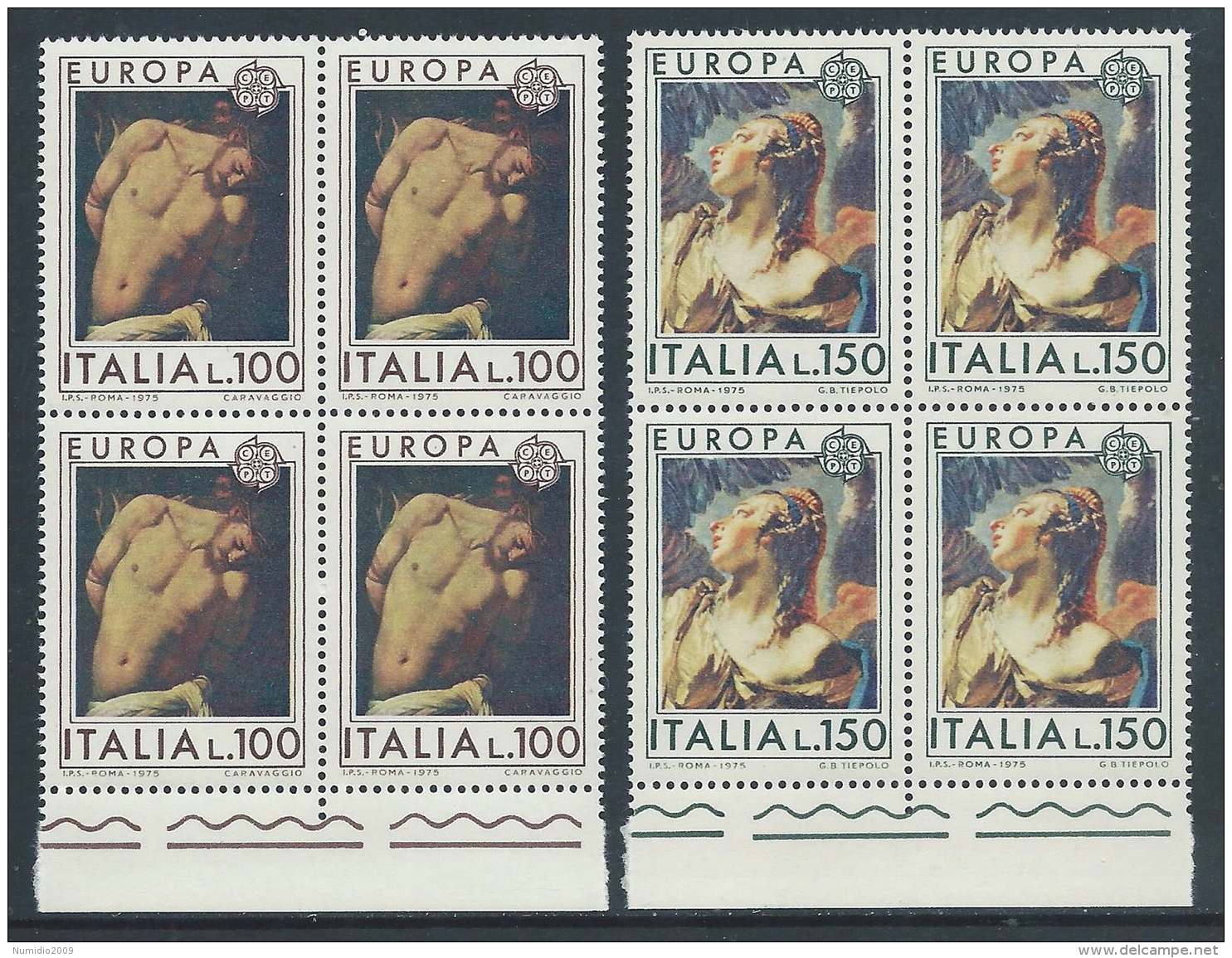 1975 ITALIA EUROPA QUARTINA MNH ** - ED-4 - 1971-80:  Nuovi