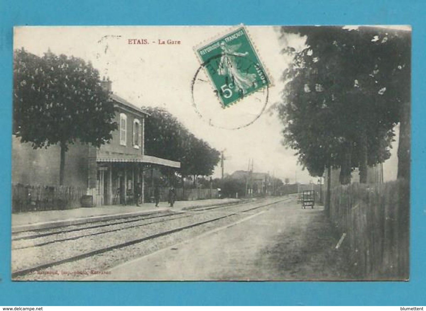 CPA - Chemin De Fer La Gare ETAIS 21 - Autres & Non Classés