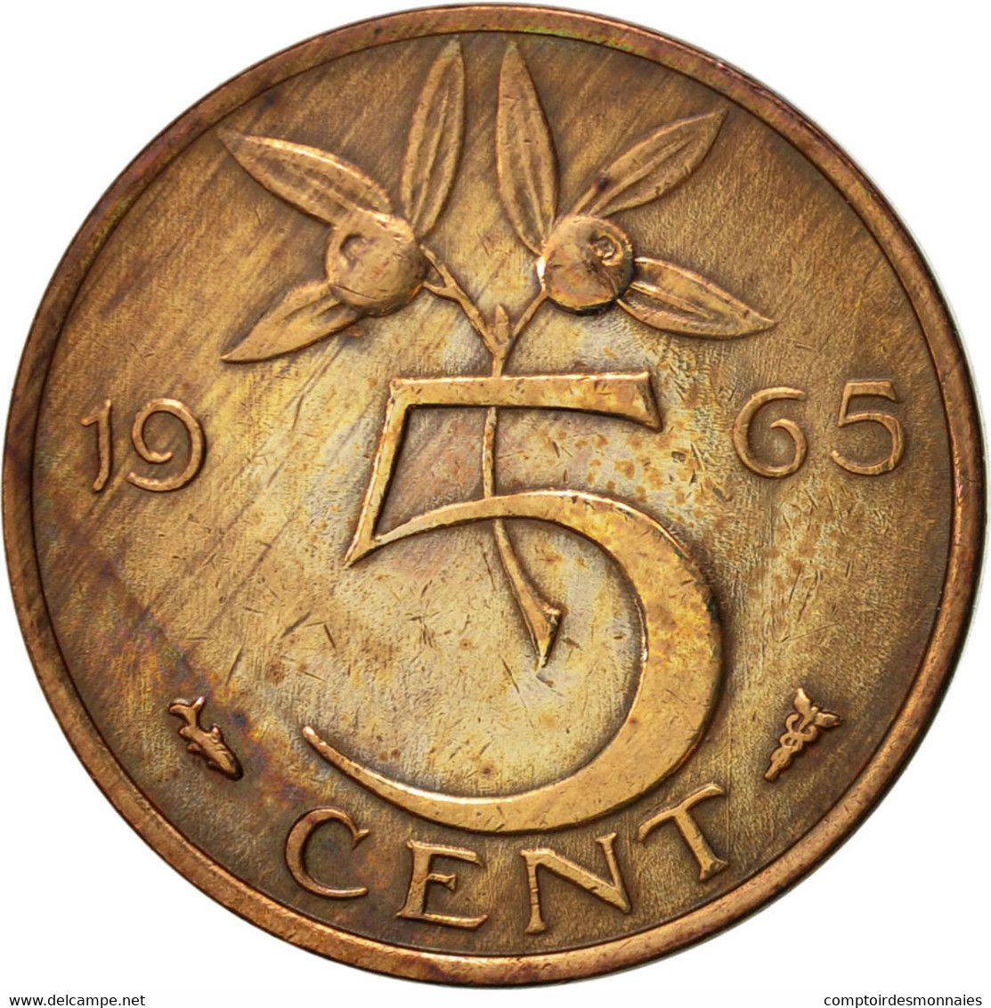 Monnaie, Pays-Bas, Juliana, 5 Cents, 1965, TTB, Bronze, KM:181 - 1948-1980 : Juliana