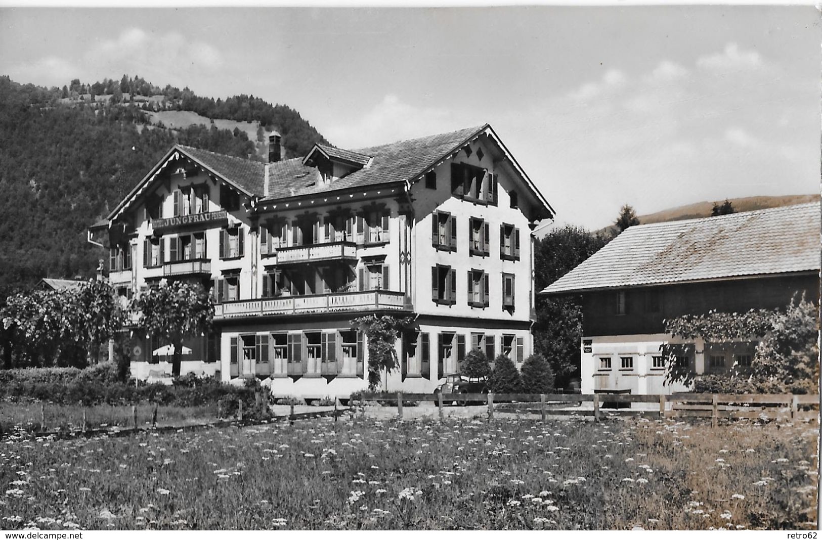 WILDERSWYL &rarr; Hotel Jungfrau (Bes.Fam. Antenen Tel.197) Fotokarte Ca.1950 - Sonstige & Ohne Zuordnung