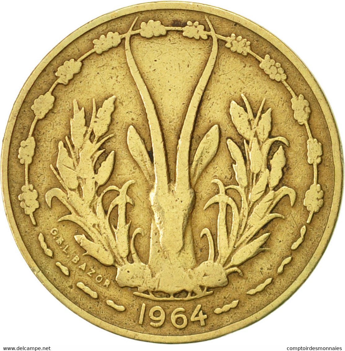 Monnaie, West African States, 10 Francs, 1964, Paris, TTB, Aluminum-Bronze, KM:1 - Ivory Coast