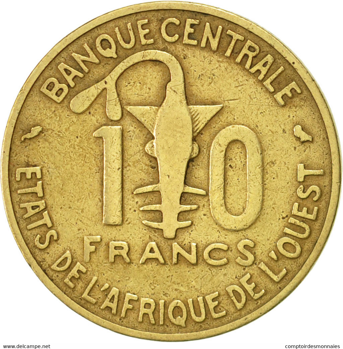 Monnaie, West African States, 10 Francs, 1964, Paris, TTB, Aluminum-Bronze, KM:1 - Costa De Marfil