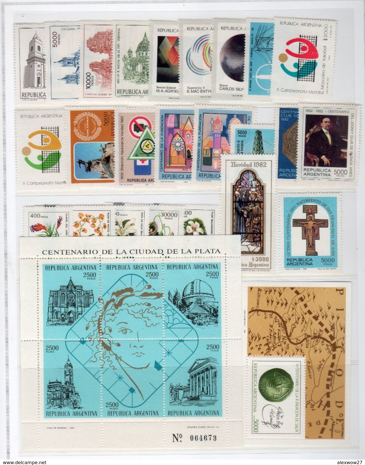 Argentina 1982 -- Annata Completa /Years Complete -- **MNH /VF - Années Complètes