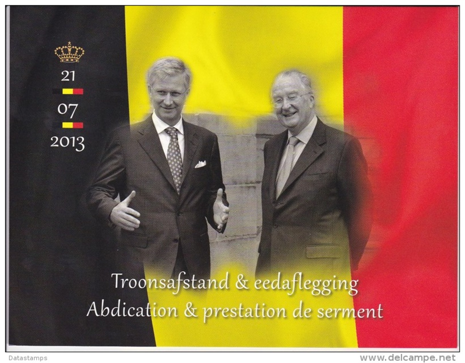 2013 - Bl 210 - XX - Luxekaart: Troonsafstand Koning Albert II / Abdicaticon Du Roi Albert II - 1961-2001