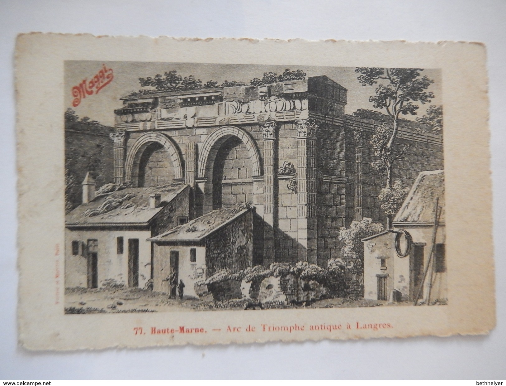 CPA - (52) - HAUTE MARNE - ARC DE TRIOMPHE ANTIQUE A LANGRES - EDIT MAGGI - ADVERTISEMENT - R4591 - Langres