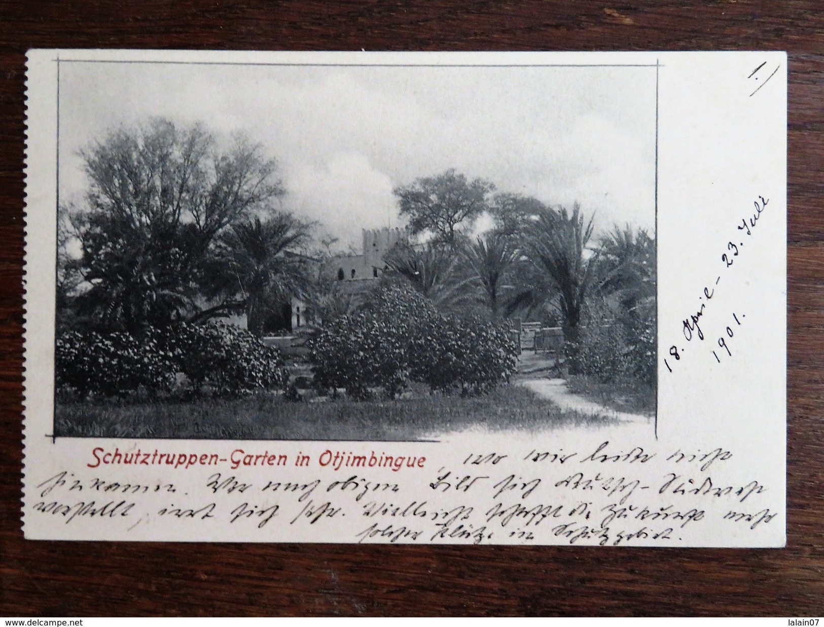 CPA NAMIBIA : DEUTSCH SUDWESTAFRIKA : Schutztruppen Garten In OTJIMBINGUE, 1 Stamp 1901 - Namibia