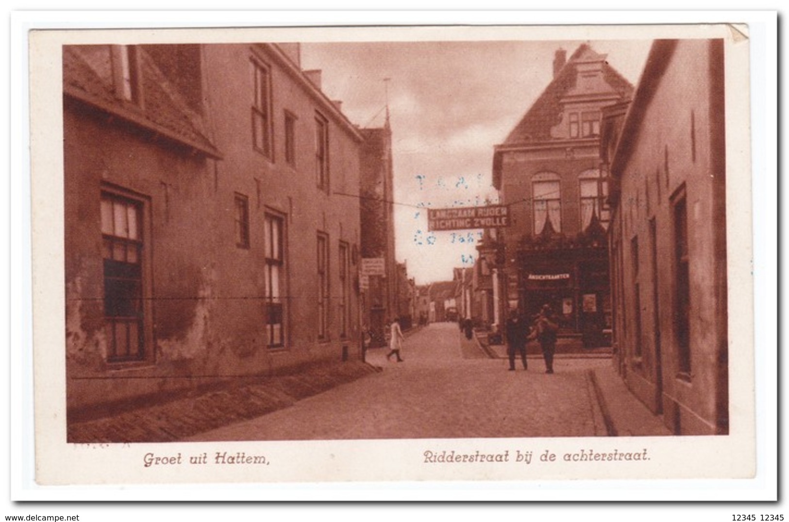 Hattem, Groet Uit, Ridderstraat Bij De Achterstraat - Hattem