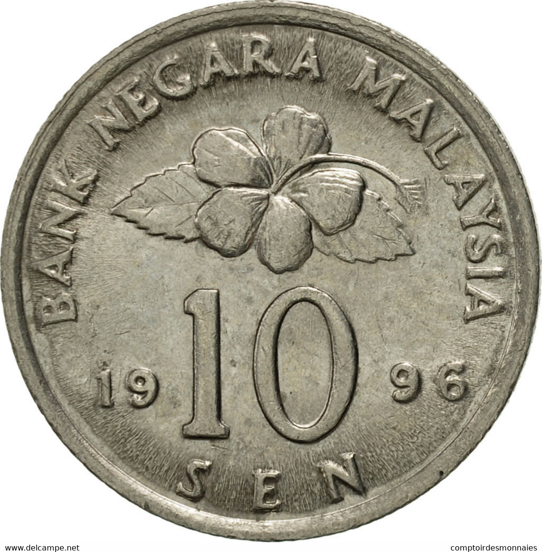 Monnaie, Malaysie, 10 Sen, 1996, TTB+, Copper-nickel, KM:51 - Malaysie