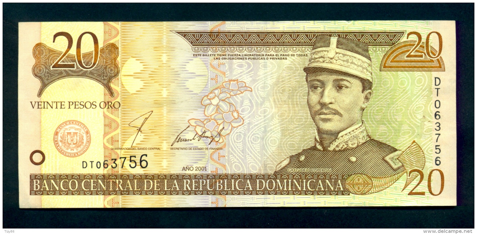 Banconota Repubblica Dominicana - 20 Pesos Oro - Circolata - Dominicaine