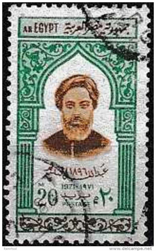 EGYPT 1971 75th Death Anniv Of Abdallah El Nadim (poet And Journalist) - 20m Abdallah El Nadim FU - Used Stamps