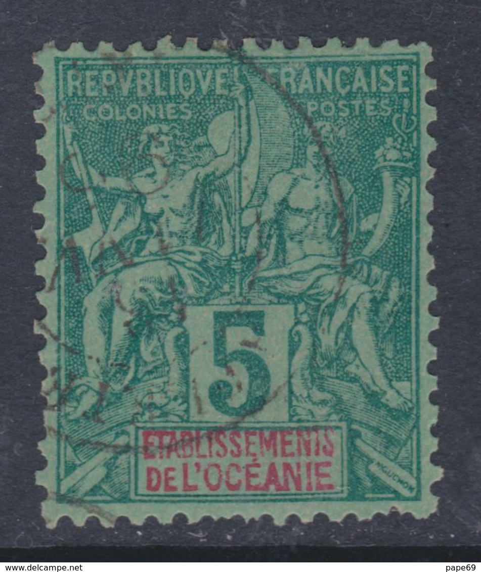 Océanie N° 4 O Type Groupe : 5 C. Vert Oblitération Légère Sinon TB - Used Stamps