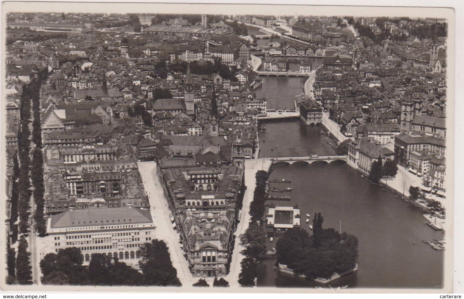 SUISSE,SWITZERLAND,SWISS, HELVETIA,SCHWEIZ,SVIZZERA ,ZURICH ,ZURI,ZURIGO,CARTE PHOTO AERIENNE ANCIENNE - Zürich