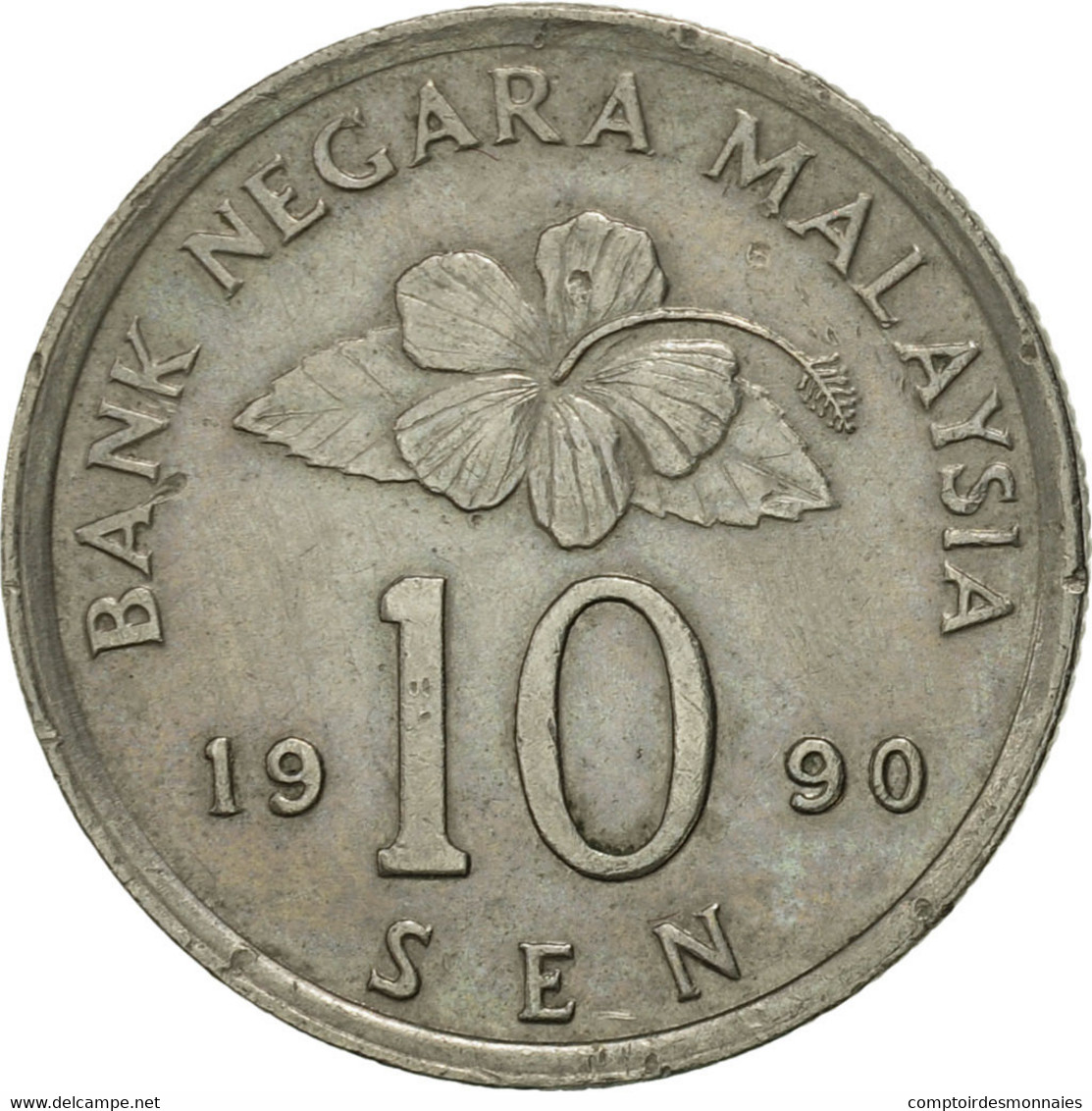 Monnaie, Malaysie, 10 Sen, 1990, TTB+, Copper-nickel, KM:51 - Malaysie