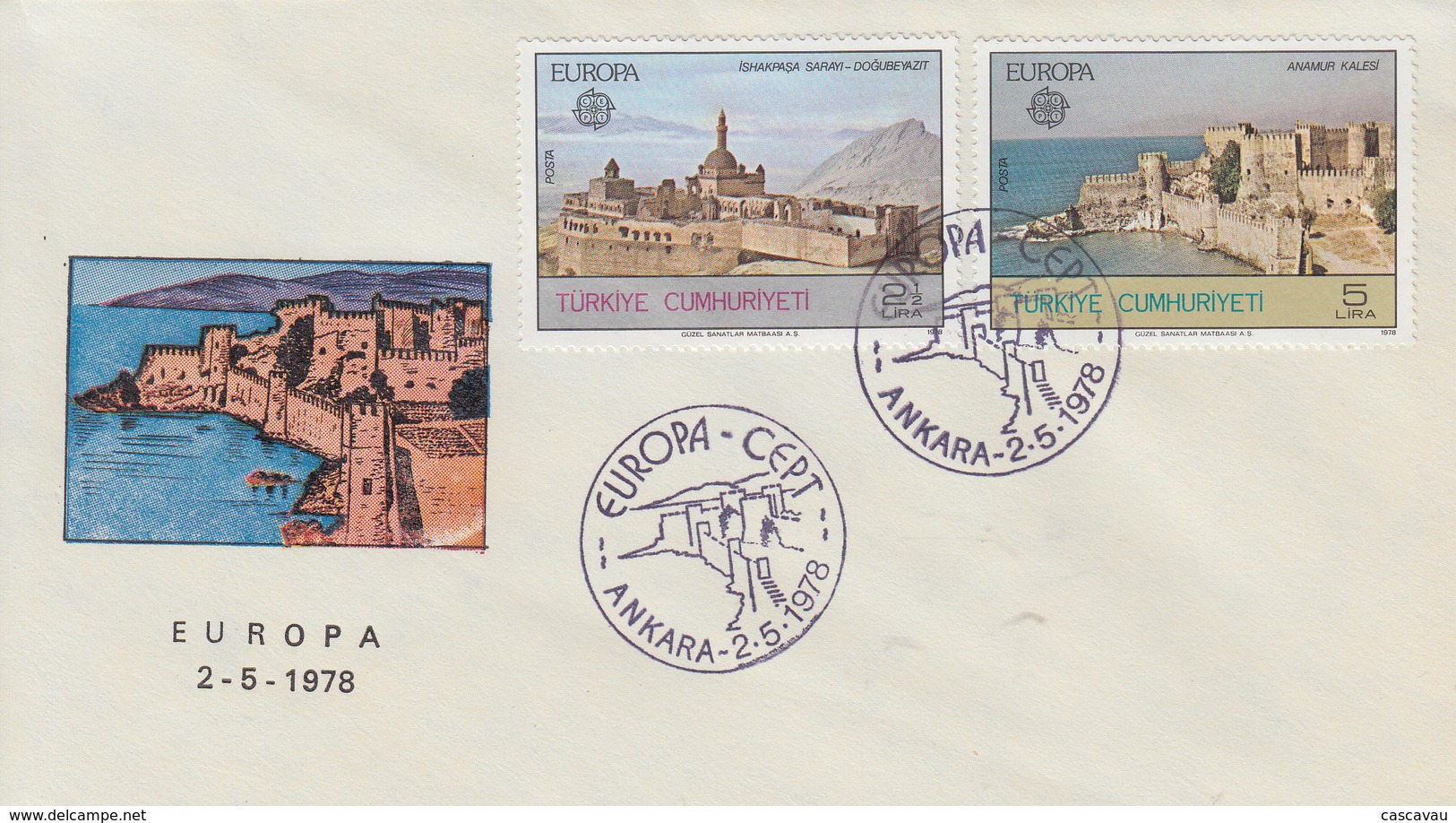 Enveloppe  FDC  1er  Jour   TURQUIE    EUROPA     1978 - 1978