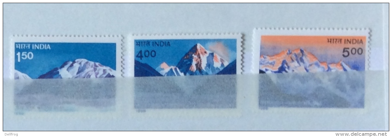 India 1988 Sg 1312 -5 Himilaya Peaks Set Mnh 2 Scans - Unused Stamps